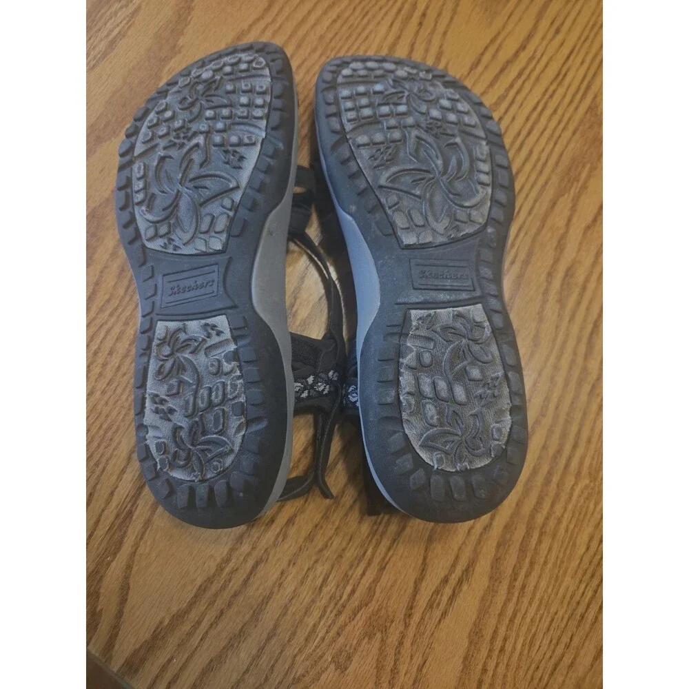 WOMENS BLACK SKECHERS MEMORY FOAM STRAPPY SANDALS WITH BOX SZ 10